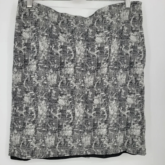 Mm.lafleur The Noho Crackle black and white pencil skirt size 14 - Picture 3 of 11